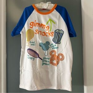 Disney “Gimme Snacks” Kids Raglan T-Shirt - Blue/White featuring Disney Snacks